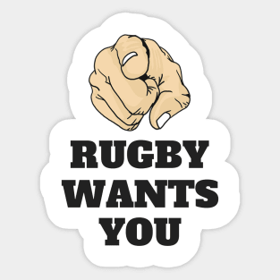 RUGBY WANTS YOU Sticker